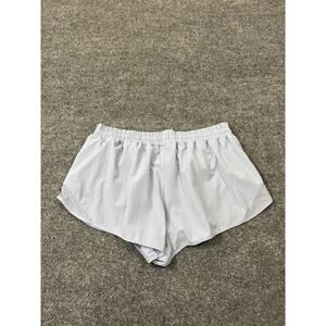 Lululemon Swift Hotty Hot II Shorts 12 Run 2.5" Pocket Stretch Lined Blue Linen